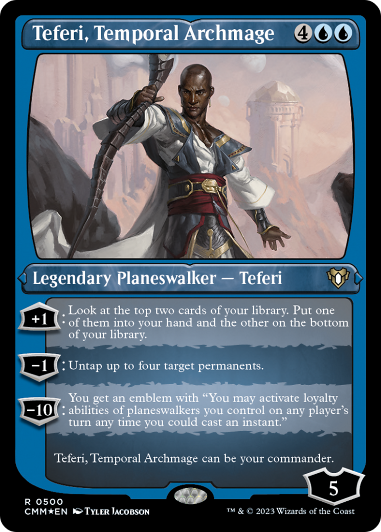 Teferi, Temporal Archmage (Foil Etched) [Commander Masters] | Kessel Run Games Inc. 