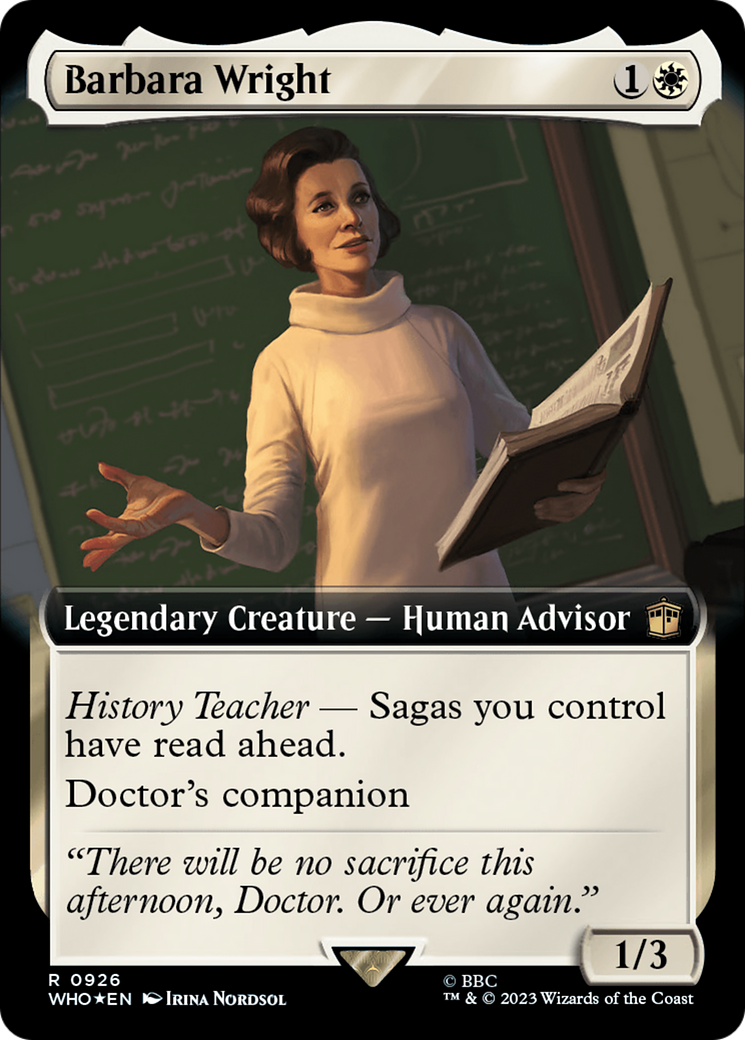 Barbara Wright (Extended Art) (Surge Foil) [Doctor Who] | Kessel Run Games Inc. 