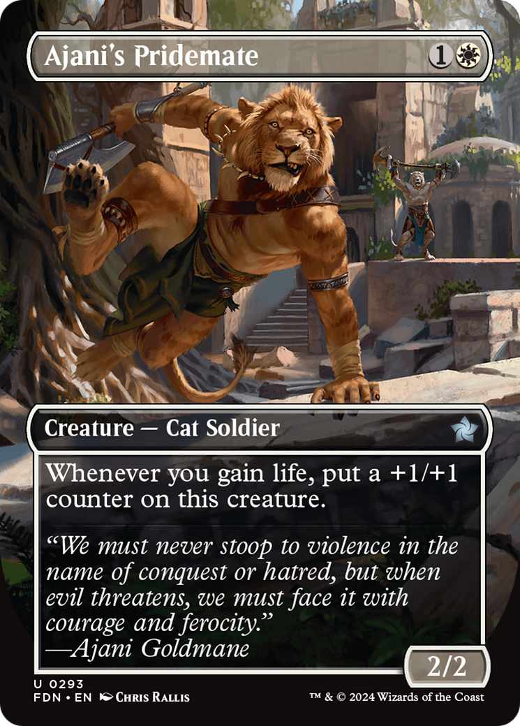 Ajani's Pridemate (Borderless) [Foundations] | Kessel Run Games Inc. 