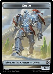 Golem // Plot Double-Sided Token [Outlaws of Thunder Junction: The Big Score Tokens] | Kessel Run Games Inc. 