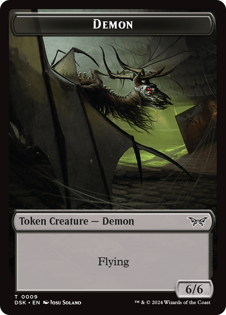 Demon Token [Duskmourn: House of Horror Tokens] | Kessel Run Games Inc. 