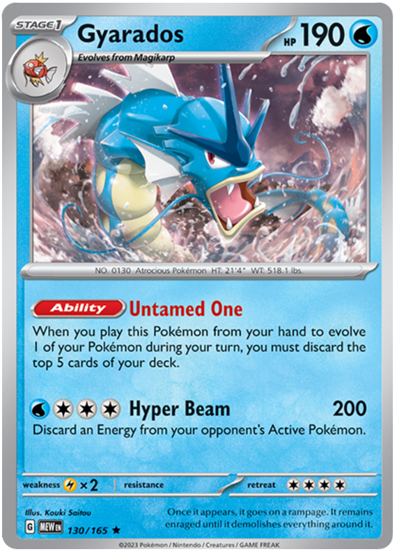 Gyarados (130/165) [Scarlet & Violet: 151] | Kessel Run Games Inc. 