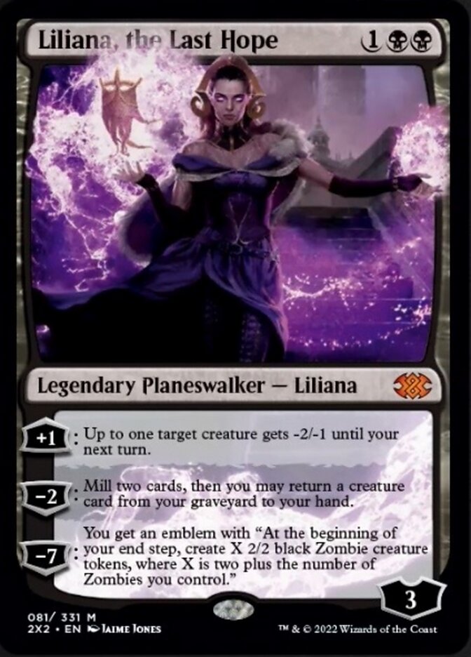 Liliana, the Last Hope [Double Masters 2022] | Kessel Run Games Inc. 