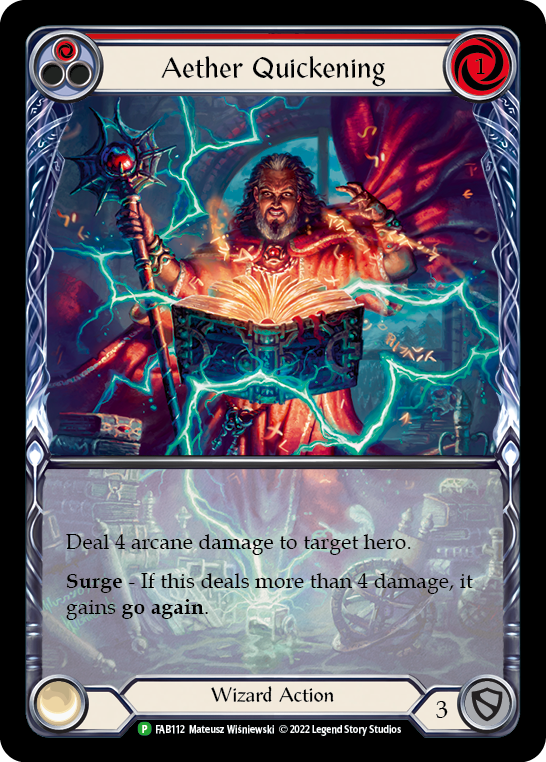 Aether Quickening (Red) [FAB112] (Promo)  Rainbow Foil | Kessel Run Games Inc. 