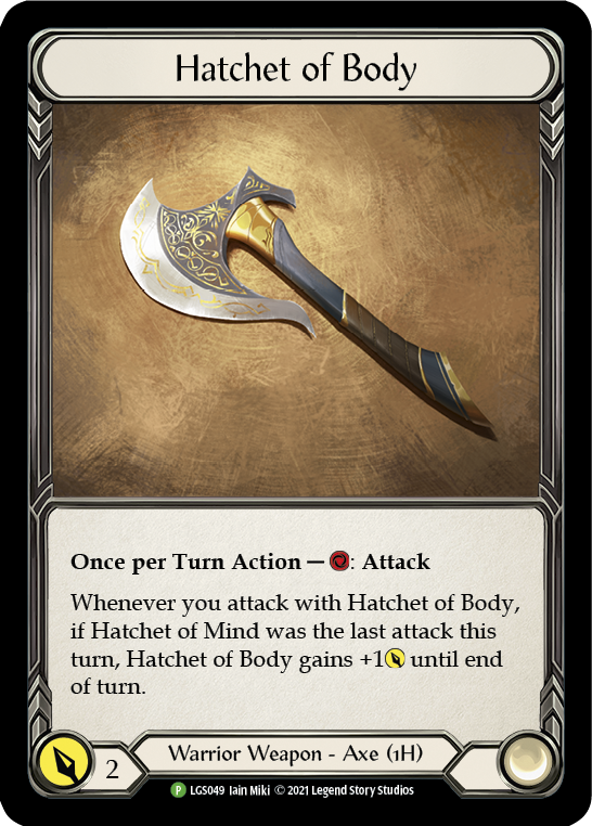 Hatchet of Body [LGS049] (Promo)  Cold Foil | Kessel Run Games Inc. 