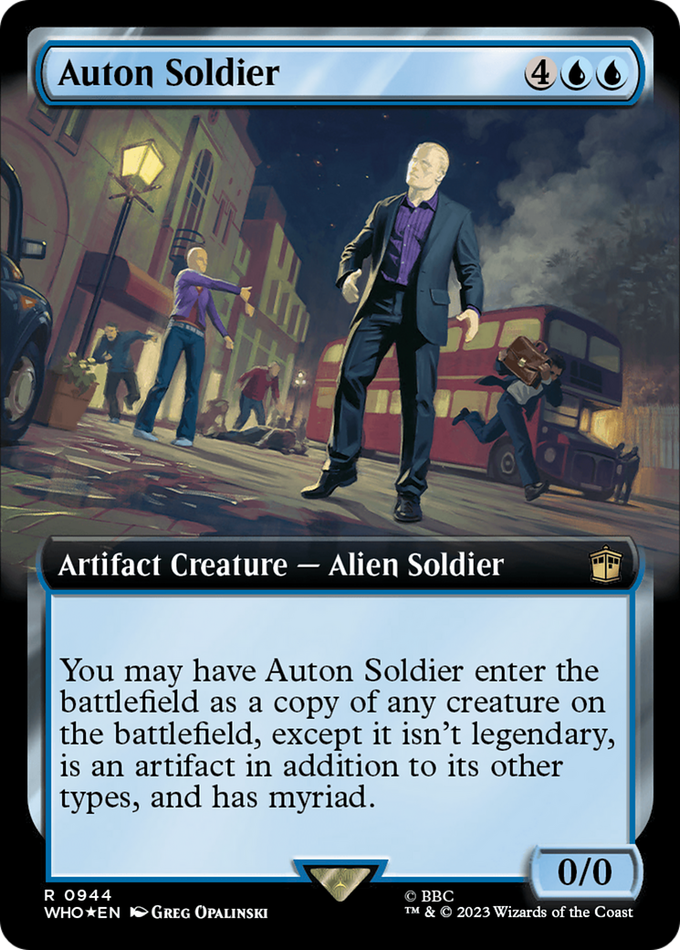 Auton Soldier (Extended Art) (Surge Foil) [Doctor Who] | Kessel Run Games Inc. 