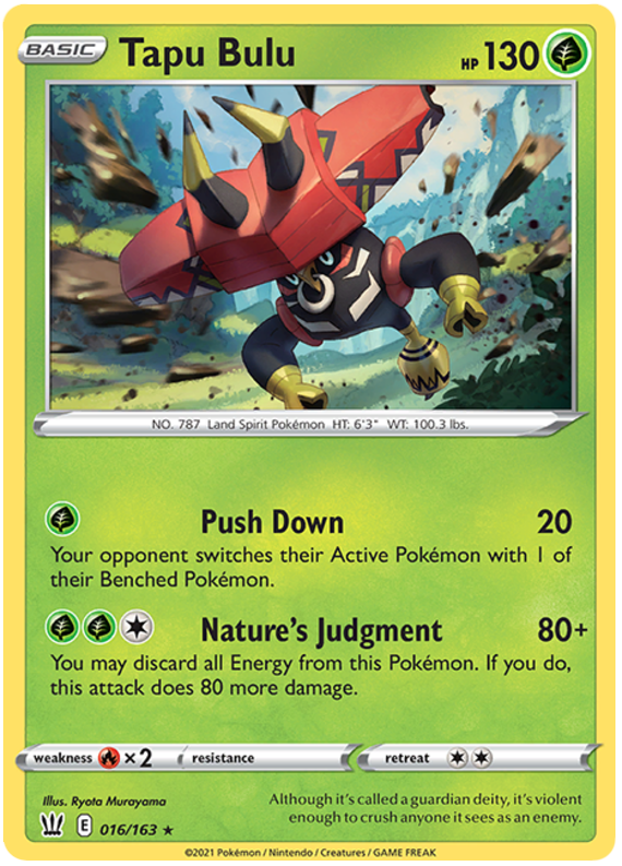 Tapu Bulu (016/163) [Sword & Shield: Battle Styles] | Kessel Run Games Inc. 