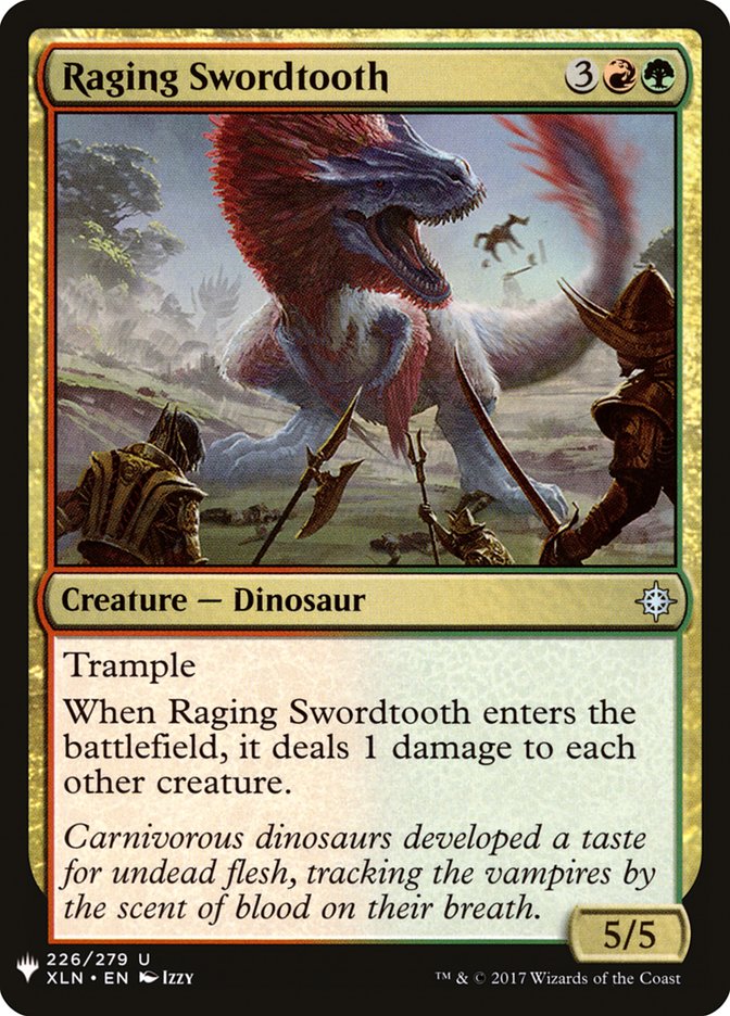 Raging Swordtooth [Mystery Booster] | Kessel Run Games Inc. 