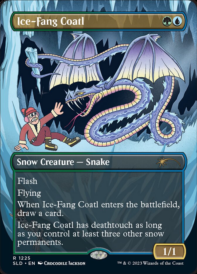 Ice-Fang Coatl (Borderless) [Secret Lair Drop Series] | Kessel Run Games Inc. 