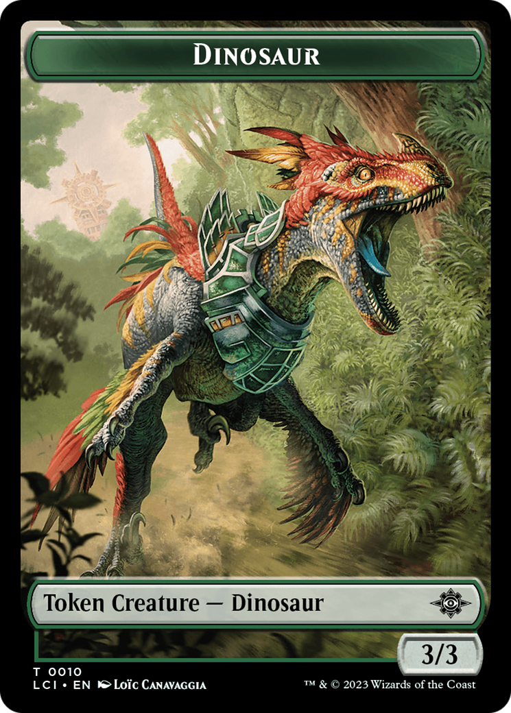 Map // Dinosaur (0010) Double-Sided Token [The Lost Caverns of Ixalan Tokens] | Kessel Run Games Inc. 
