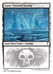 Snow-Covered Swamp (White Border) [Mystery Booster 2] | Kessel Run Games Inc. 