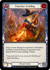 Emeritus Scolding (Blue) [EVR127] (Everfest)  1st Edition Normal | Kessel Run Games Inc. 