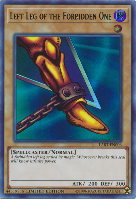 Left Leg of the Forbidden One [LART-EN003] Ultra Rare | Kessel Run Games Inc. 