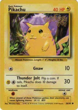 Pikachu (58/102) (PokeTour 1999 Promo) [Miscellaneous Cards] | Kessel Run Games Inc. 