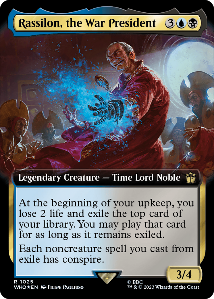 Rassilon, the War President (Extended Art) (Surge Foil) [Doctor Who] | Kessel Run Games Inc. 