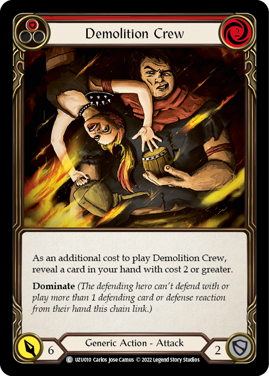 Demolition Crew (Red) [UZU010] (Outsiders Uzuri Blitz Deck) | Kessel Run Games Inc. 