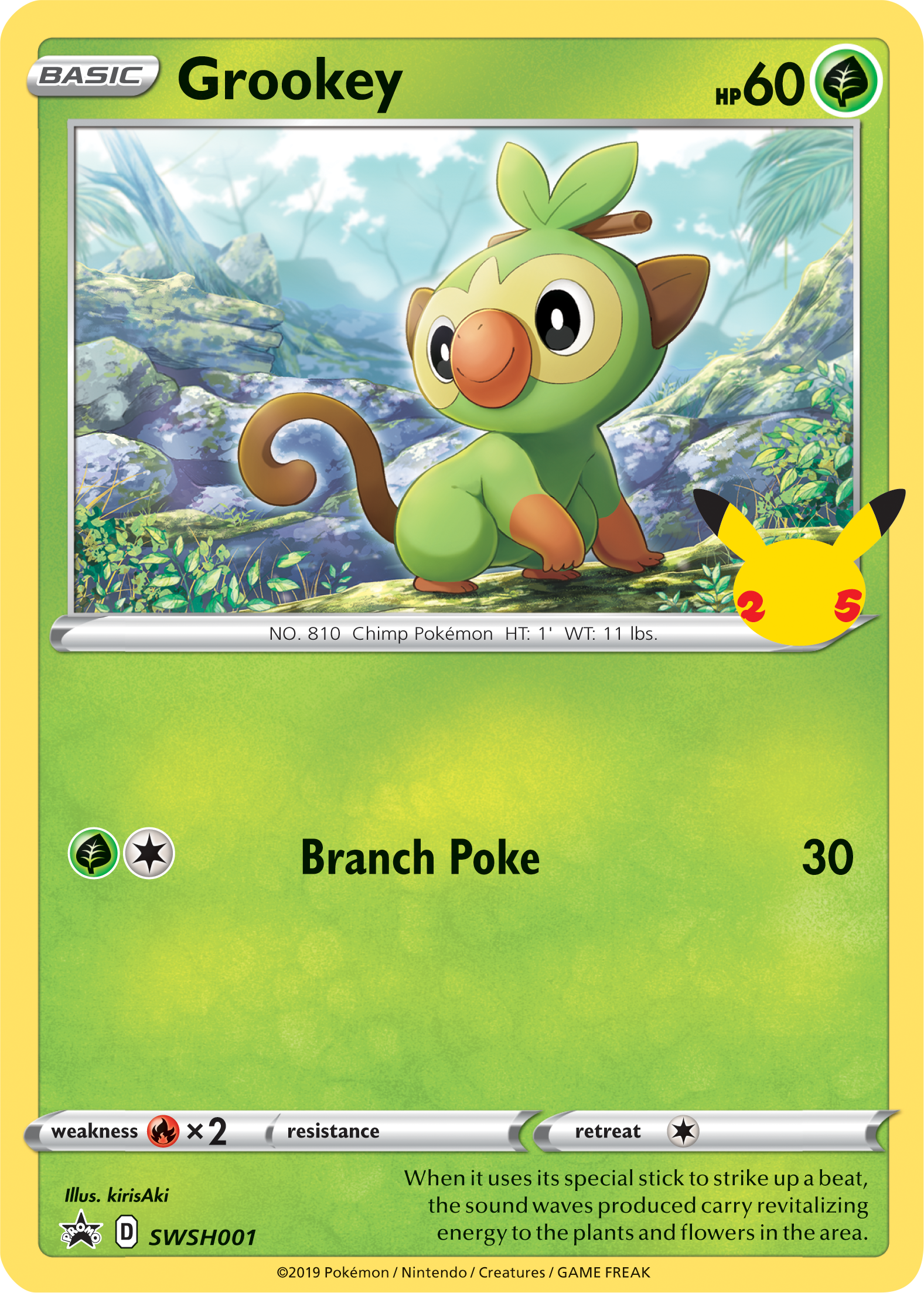 Grookey (SWSH001) (Jumbo Card) [First Partner Pack] | Kessel Run Games Inc. 