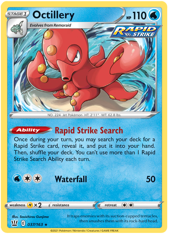 Octillery (037/163) [Sword & Shield: Battle Styles] | Kessel Run Games Inc. 