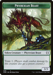 Phyrexian Goblin // Phyrexian Beast Double-Sided Token [Phyrexia: All Will Be One Tokens] | Kessel Run Games Inc. 
