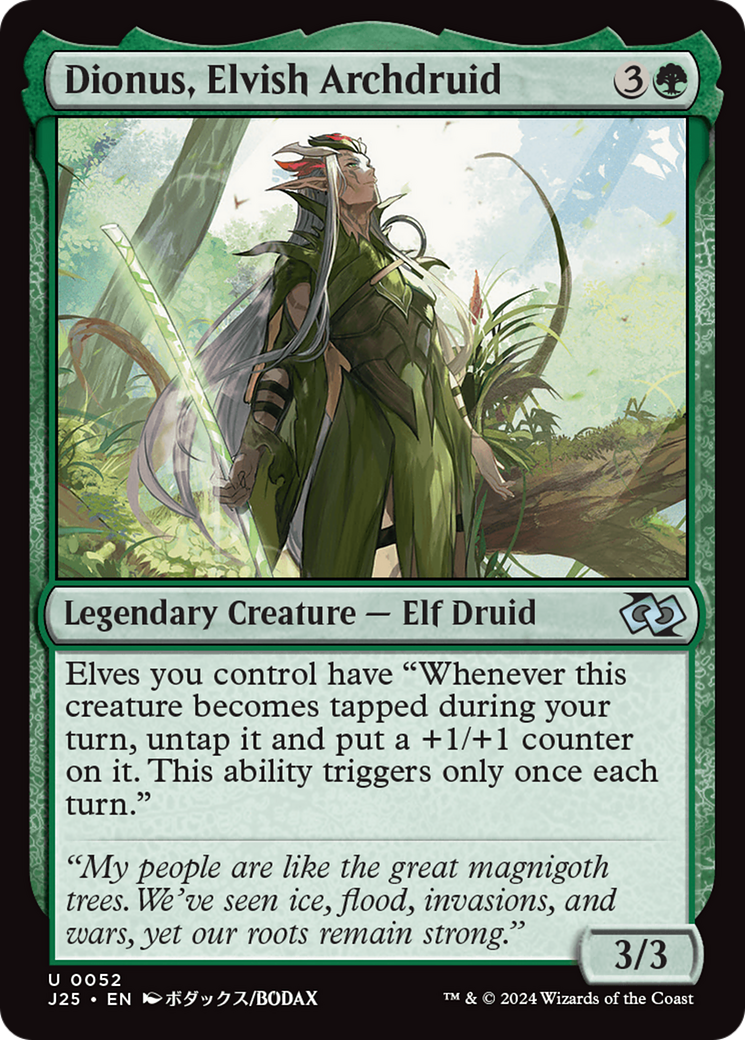 Dionus, Elvish Archdruid (Anime) [Foundations Jumpstart] | Kessel Run Games Inc. 