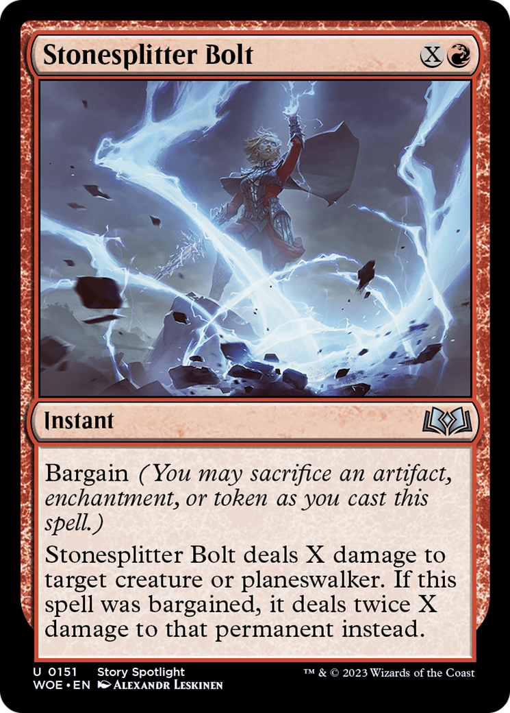 Stonesplitter Bolt [Wilds of Eldraine] | Kessel Run Games Inc. 