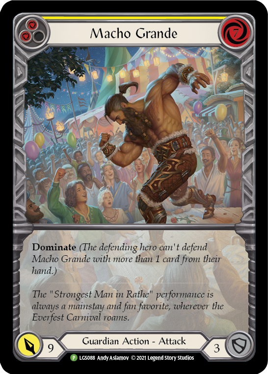 Macho Grande (Yellow) [LGS088] (Promo)  Rainbow Foil | Kessel Run Games Inc. 