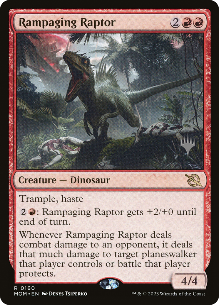 Rampaging Raptor (Promo Pack) [March of the Machine Promos] | Kessel Run Games Inc. 