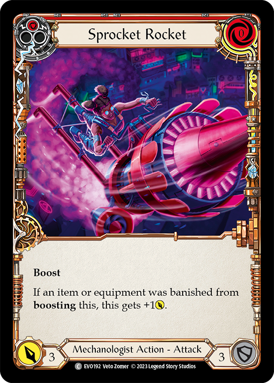 Sprocket Rocket (Red) [EVO192] (Bright Lights)  Rainbow Foil | Kessel Run Games Inc. 