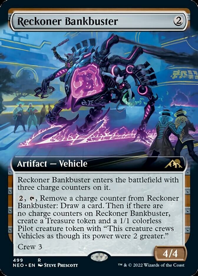 Reckoner Bankbuster (Extended Art) [Kamigawa: Neon Dynasty] | Kessel Run Games Inc. 