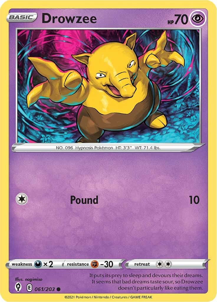 Drowzee (061/203) [Sword & Shield: Evolving Skies] | Kessel Run Games Inc. 