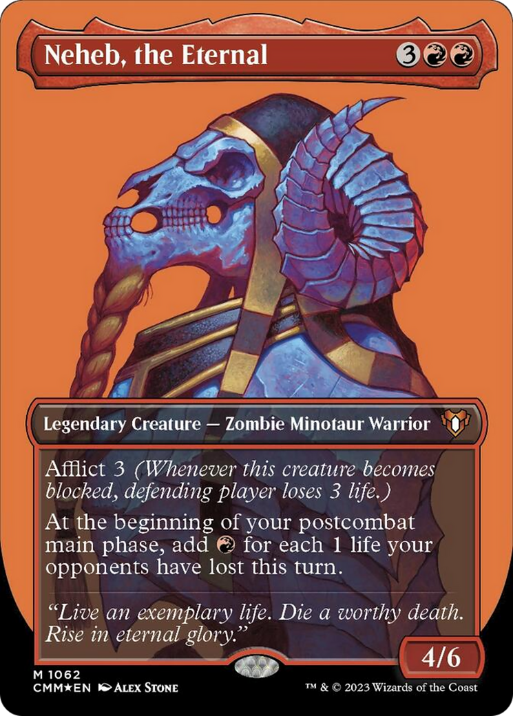 Neheb, the Eternal (Borderless Textured Foil Frame Break) [Commander Masters] | Kessel Run Games Inc. 