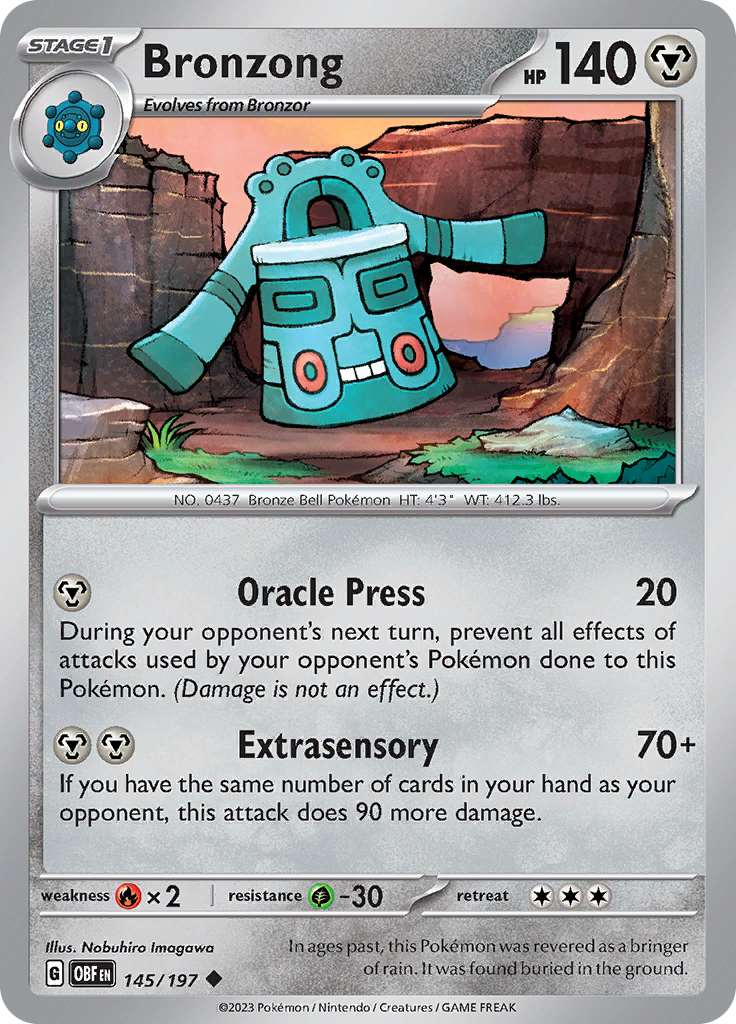 Bronzong (145/197) [Scarlet & Violet: Obsidian Flames] | Kessel Run Games Inc. 