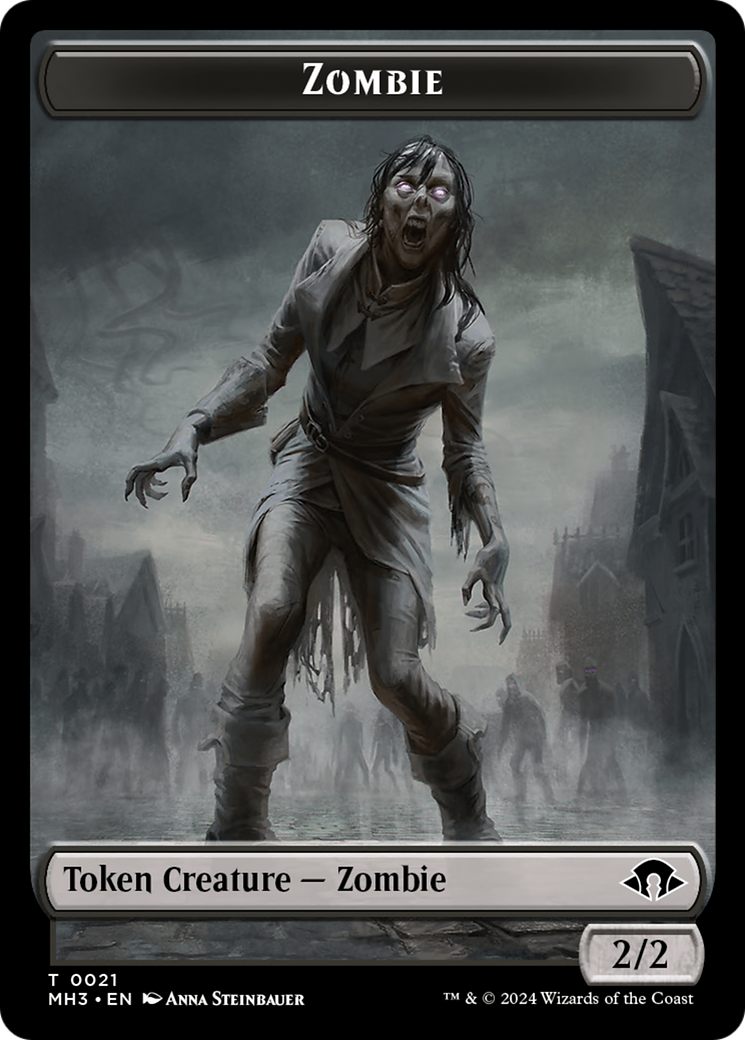 Elephant // Zombie Double-Sided Token [Modern Horizons 3 Commander Tokens] | Kessel Run Games Inc. 