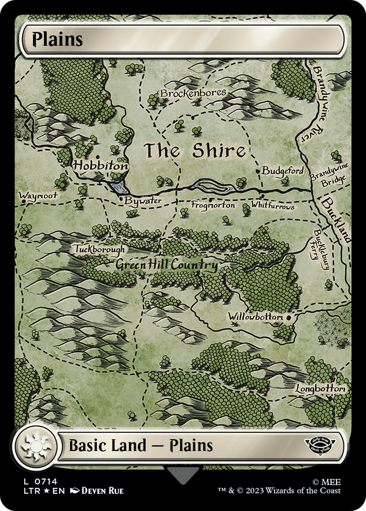 Plains (0714) (Surge Foil) [The Lord of the Rings: Tales of Middle-Earth] | Kessel Run Games Inc. 