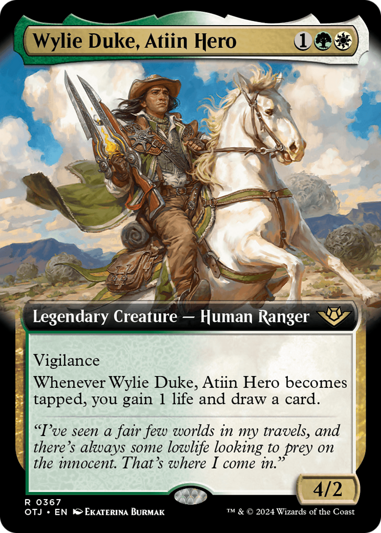 Wylie Duke, Atiin Hero (Extended Art) [Outlaws of Thunder Junction] | Kessel Run Games Inc. 