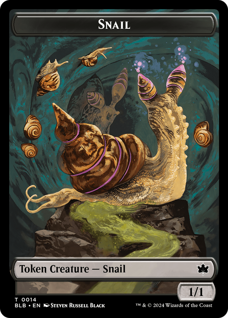 Snail // Thundertrap Trainer Double-Sided Token [Bloomburrow Tokens] | Kessel Run Games Inc. 