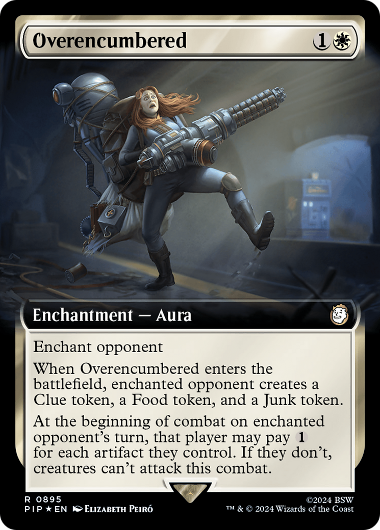 Overencumbered (Extended Art) (Surge Foil) [Fallout] | Kessel Run Games Inc. 