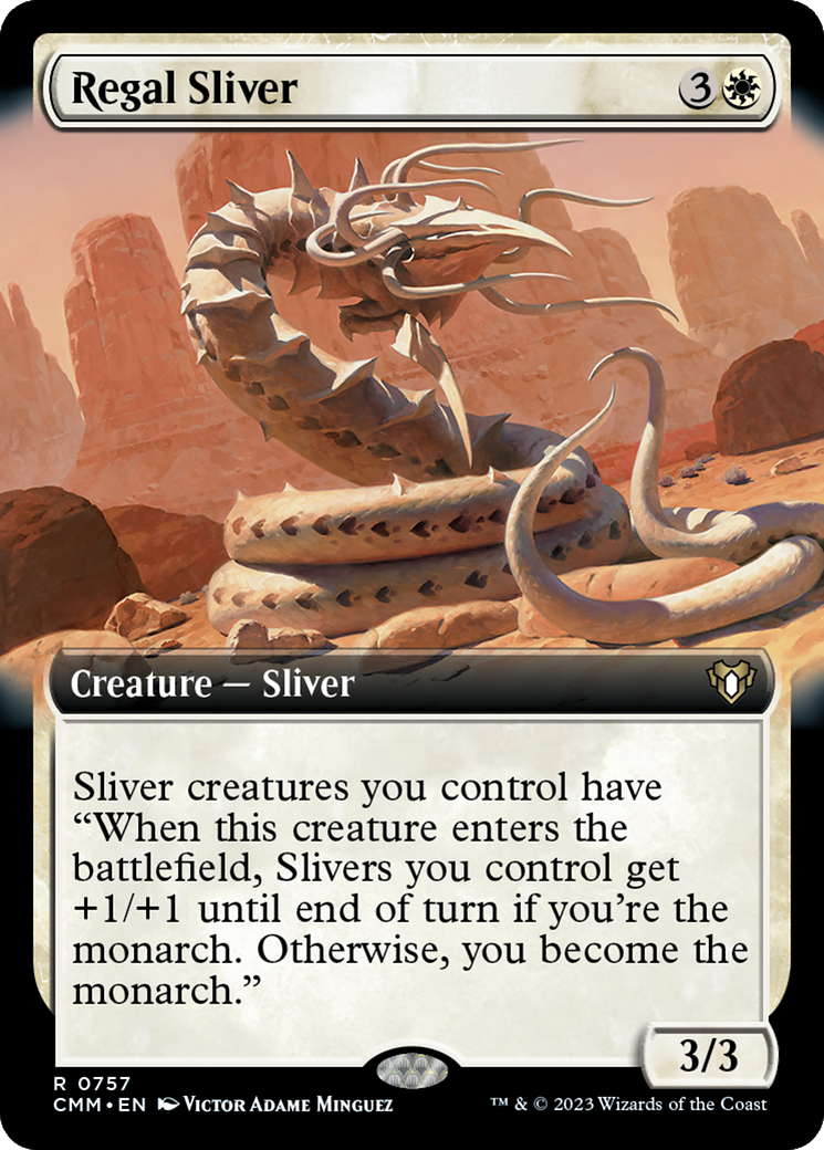 Regal Sliver (Extended Art) [Commander Masters] | Kessel Run Games Inc. 