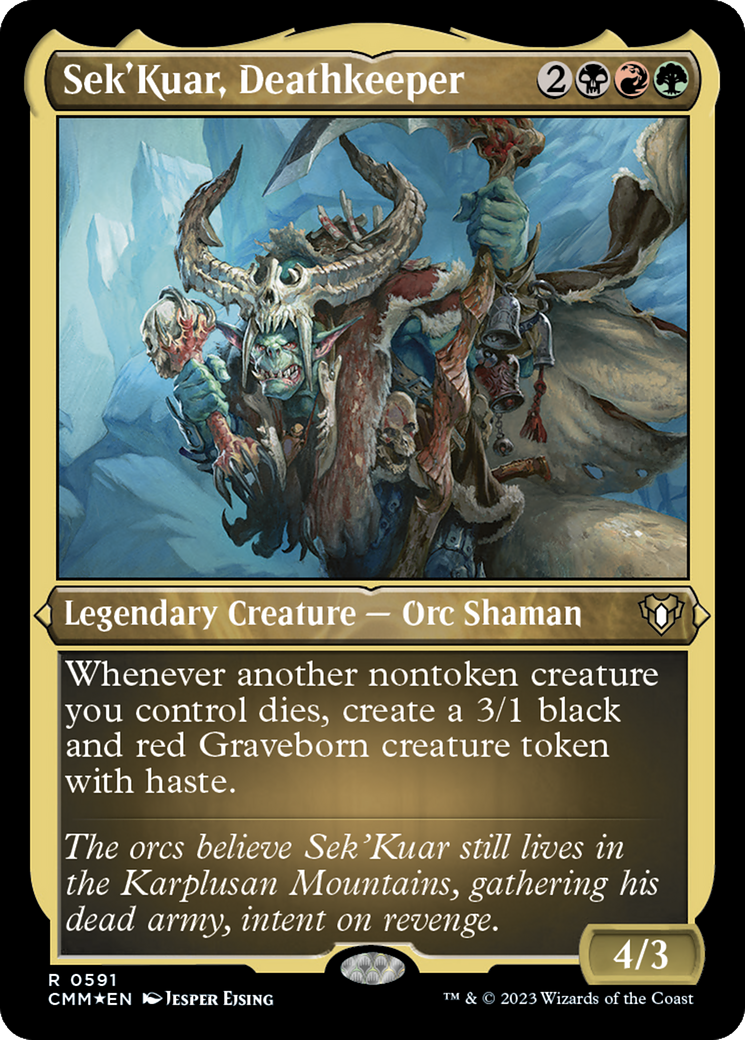 Sek'Kuar, Deathkeeper (Foil Etched) [Commander Masters] | Kessel Run Games Inc. 