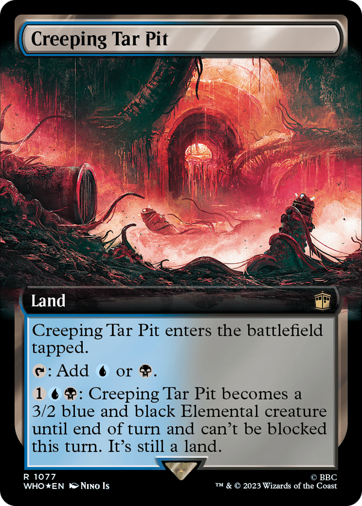 Creeping Tar Pit (Extended Art) (Surge Foil) [Doctor Who] | Kessel Run Games Inc. 