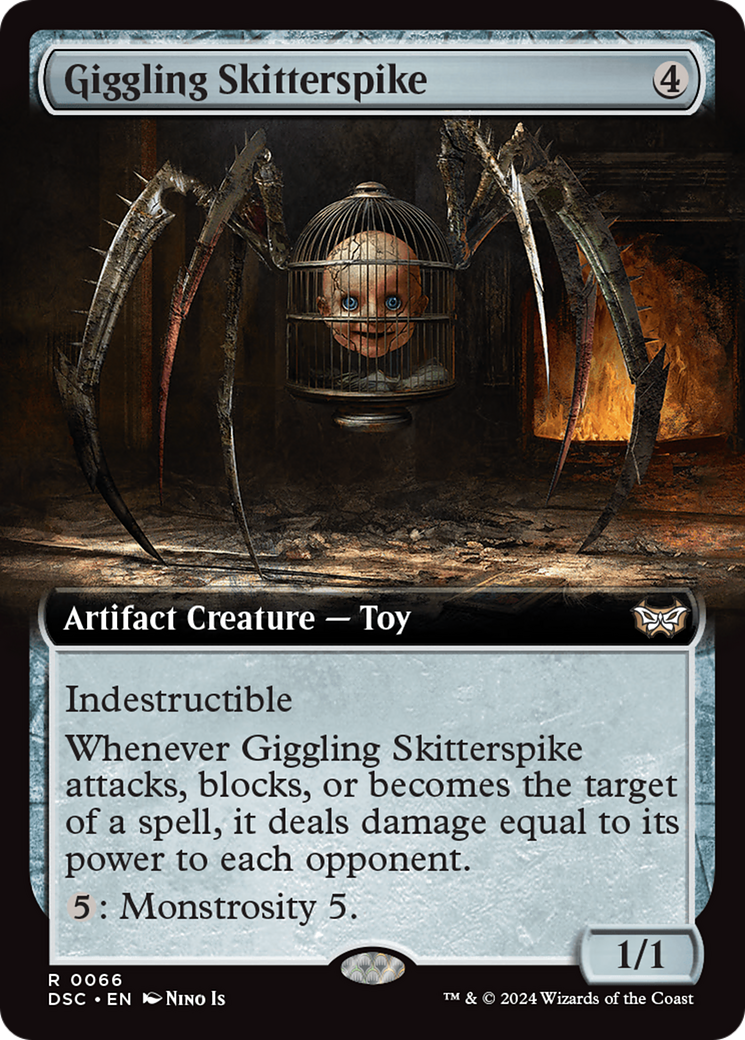 Giggling Skitterspike (Extended Art) [Duskmourn: House of Horror Commander] | Kessel Run Games Inc. 