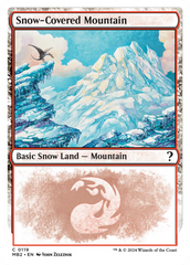 Snow-Covered Mountain (White Border) [Mystery Booster 2] | Kessel Run Games Inc. 