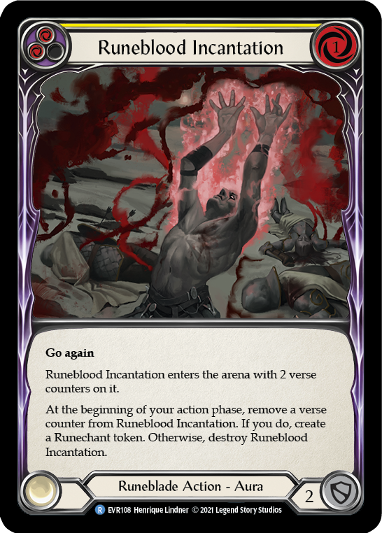 Runeblood Incantation (Yellow) [EVR108] (Everfest)  1st Edition Normal | Kessel Run Games Inc. 