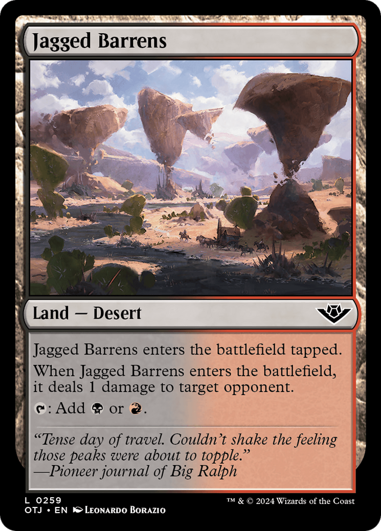 Jagged Barrens [Outlaws of Thunder Junction] | Kessel Run Games Inc. 