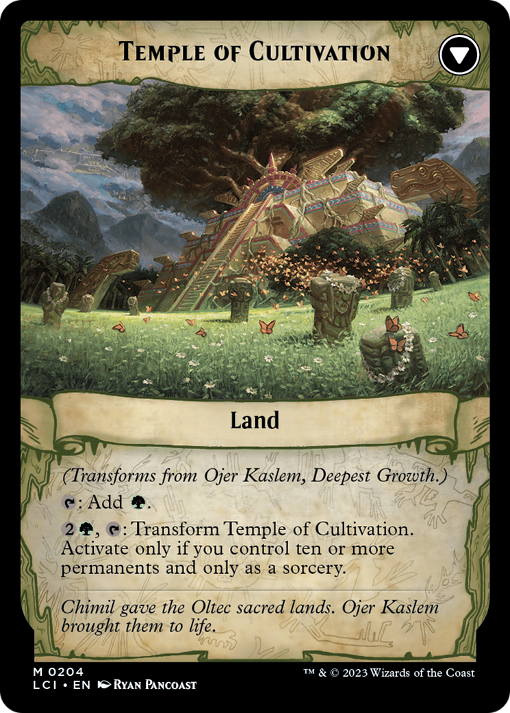 Ojer Kaslem, Deepest Growth // Temple of Cultivation [The Lost Caverns of Ixalan Prerelease Cards] | Kessel Run Games Inc. 