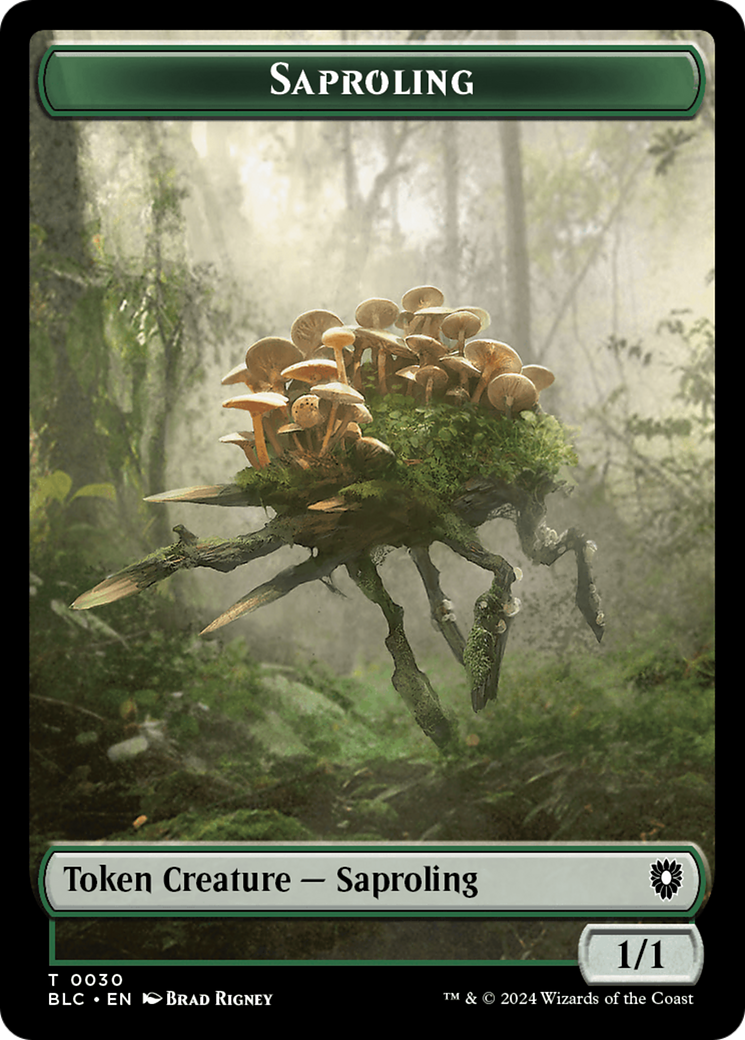 Hamster // Saproling Double-Sided Token [Bloomburrow Commander Tokens] | Kessel Run Games Inc. 