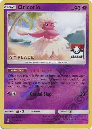 Oricorio (55/145) (League Promo 4th Place) [Sun & Moon: Guardians Rising] | Kessel Run Games Inc. 