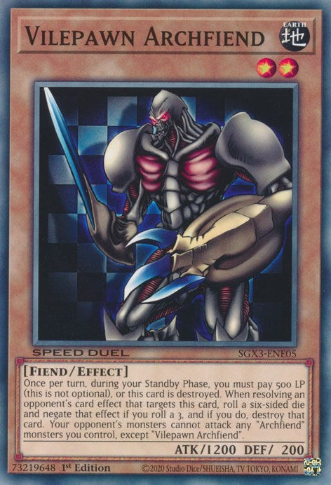 Vilepawn Archfiend [SXG3-ENE05] Common | Kessel Run Games Inc. 