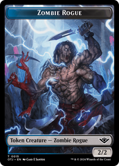 Treasure // Zombie Rogue Double-Sided Token [Outlaws of Thunder Junction Tokens] | Kessel Run Games Inc. 