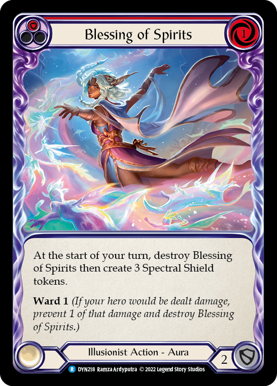 Blessing of Spirits (Red) [DYN218] (Dynasty)  Rainbow Foil | Kessel Run Games Inc. 